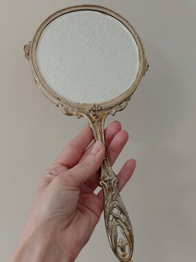 Vintage Hollywood Regency Hand Mirror